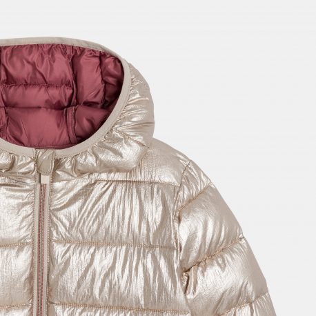 Okaidi Μπουφάν με κουκούλα ιριδίζον χρυσαφί για κορίτσια
