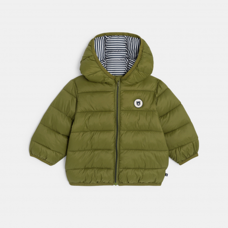 Obaibi Μπουφάν καπιτονέ με κουκούλα χακί για μωρά αγοράκια