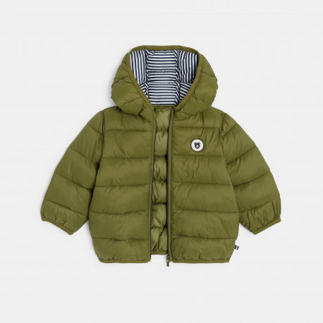 Obaibi Μπουφάν καπιτονέ με κουκούλα χακί για μωρά αγοράκια