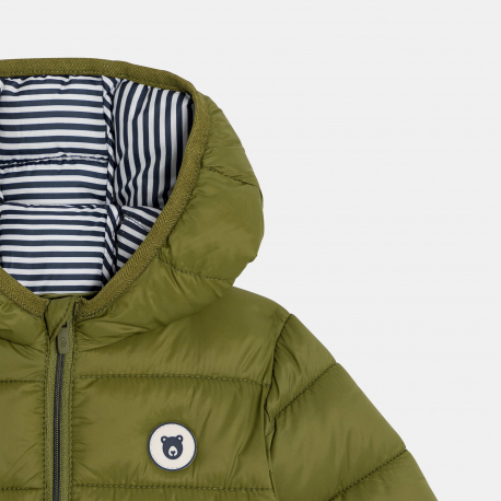Obaibi Μπουφάν καπιτονέ με κουκούλα χακί για μωρά αγοράκια