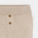 Obaibi Pantalon a pieds maille tricot beige bebe naissance