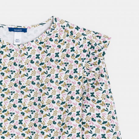 Okaidi Φόρεμα με ζώνη και τυπωμένα σχέδια εμπριμέ για κορίτσια