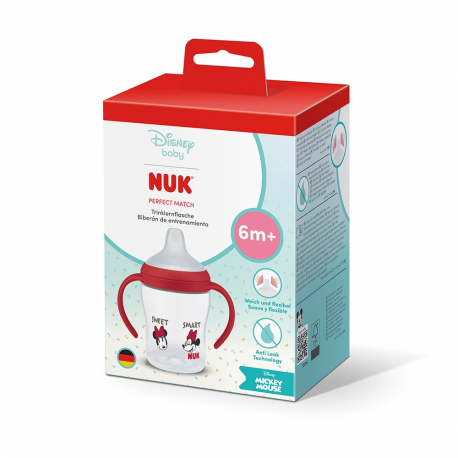 Μπιμπερό Nuk® Perfect Match Disney Mickey Red με δείκτη θερμοκρασίας 150ml