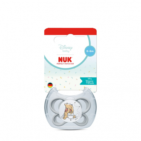 Πιπίλα Nuk® Perfect Match Air Disney baby Winnie the Pooh Grey μέγεθος 1 (0-6m)