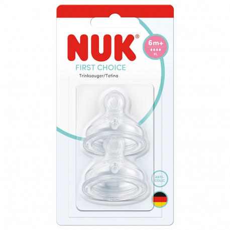 Θηλές σιλικόνης Nuk® First Choice μέγεθος XL (6m+) σετ των 2