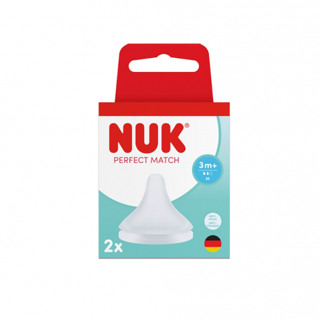 Θηλές σιλικόνης Nuk® Perfect Match μέγεθος M (3m+) σετ των 2