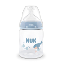 Μπιμπερό πλαστικό Nuk® First Choice με δείκτη ελέγχου θερμοκρασίας Whale 150ml