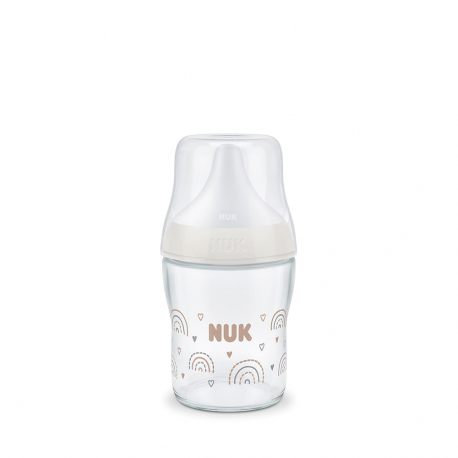Μπιμπερό γυάλινο Nuk® Perfect Match Rainbow με δείκτη θερμοκρασίας 120ml 0m+
