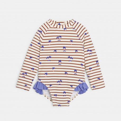 Obaibi Μαγιό ολόσωμο φλοράλ με αντηλιακή προστασία, για μωρά κοριτσάκια