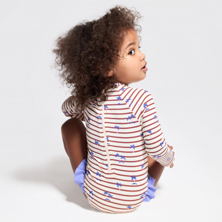 Obaibi Μαγιό ολόσωμο φλοράλ με αντηλιακή προστασία, για μωρά κοριτσάκια