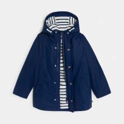 Okaidi Αδιάβροχο με κουκούλα σε ναυτικό μπλε για αγόρια