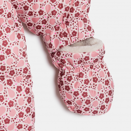 Obaibi Φόρμα ολόσωμη με επένδυση γούνα με σχέδιο φρούτα για μωρά κοριτσάκια