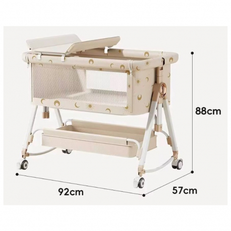 Πτυσσόμενο λίκνο 5 σε 1 Lazarid Γκρι