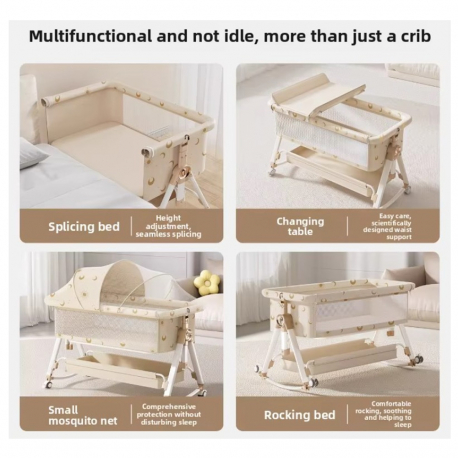 Πτυσσόμενο λίκνο 5 σε 1 Lazarid Γκρι