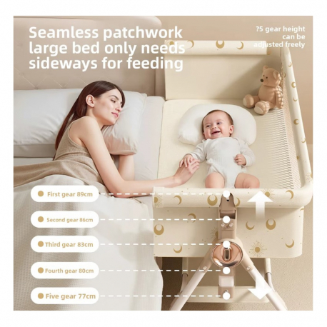 Πτυσσόμενο λίκνο 5 σε 1 Lazarid Γκρι