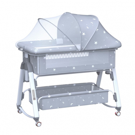 Πτυσσόμενο λίκνο 5 σε 1 Lazarid Κρεμ/χρυσό