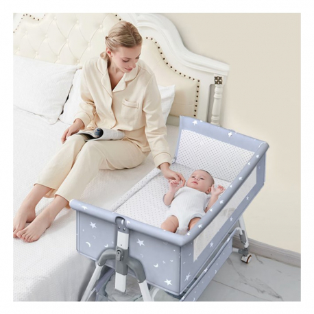 Πτυσσόμενο λίκνο 5 σε 1 Lazarid Κρεμ/χρυσό