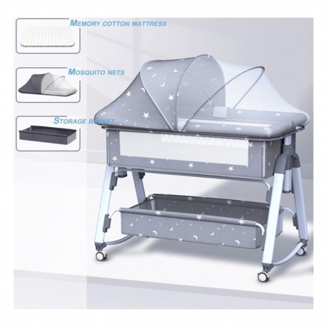 Πτυσσόμενο λίκνο 5 σε 1 Lazarid Γκρι