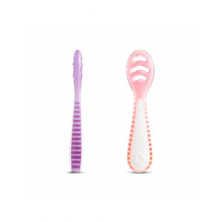 Σετ 3 εκπαιδευτικά κουτάλια 2 σταδίων Munchkin Gentle Dip™ Pink/Purple