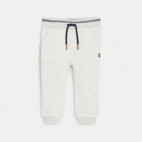 Obaibi Παντελόνι φόρμας από χνουδωτό ύφασμα σε ναυτικό μπλε για μωρά αγοράκια