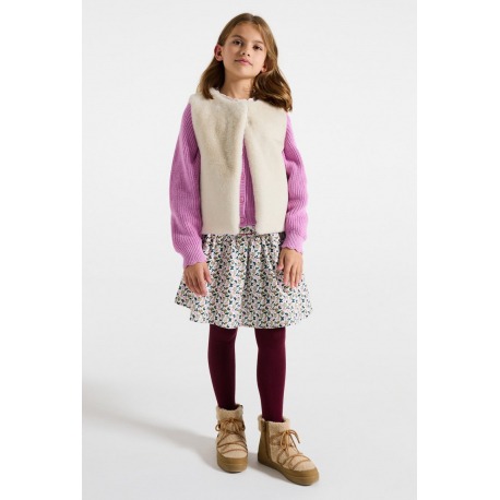 Okaidi Μπολερό από οικολογική γούνα λευκό για κορίτσια