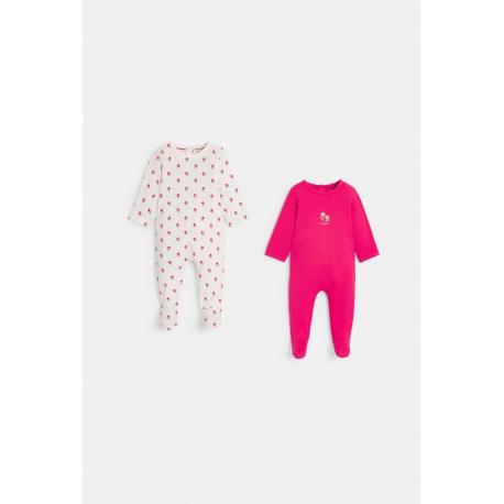 Obaibi Φορμάκι ύπνου από μακό με μοτίφ τουλίπες ροζ για μωρά κοριτσάκια (σετ των 2)