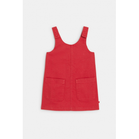 Obaibi Φόρεμα σαλοπέτα από τζιν κόκκινο για μωρά κοριτσάκια