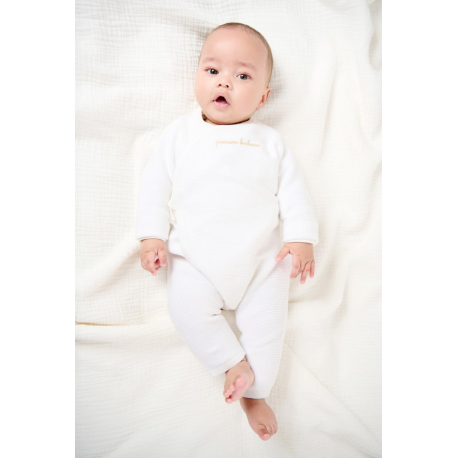 Obaibi Φόρμα ολόσωμη πλεκτή από ιδιαίτερο πλεκτό ύφασμα για νεογέννητα κοριτσάκια