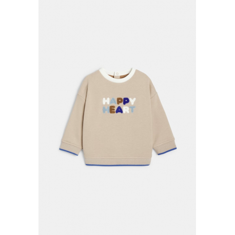 Obaibi Πουλόβερ υφασμάτινο με μοτίφ ζωάκια γκρι για μωρά αγοράκια