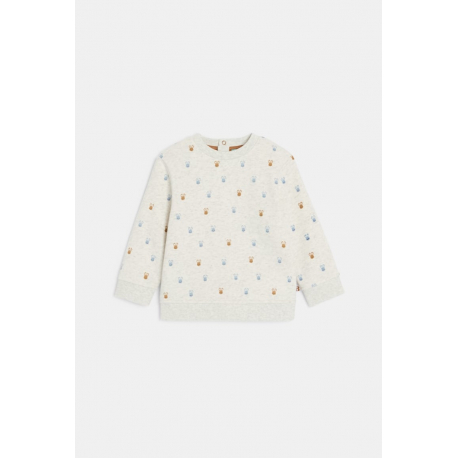 Obaibi Πουλόβερ υφασμάτινο λαγουδάκι γκρι για μωρά αγοράκια