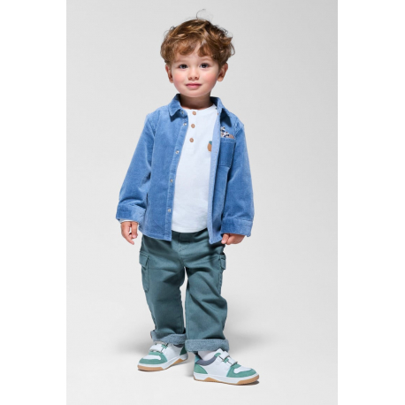 Obaibi Παντελόνι cargo πράσινο για μωρά αγοράκια