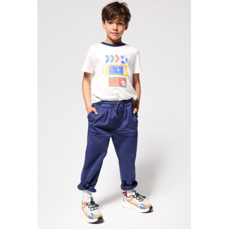 Okaidi Παντελόνι chino μονόχρωμο σε ναυτικό μπλε για αγόρια