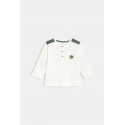 Obaibi Μπλούζα μακρυμάνικη, λευκή, για μωρά αγοράκια