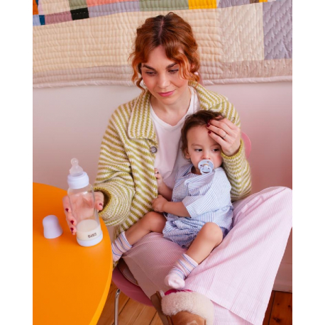 Πιπίλες Bibs® Colour Iron/Baby Blue Στρογγυλή No3, σετ των 2