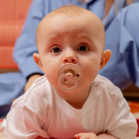 Πιπίλες Bibs® Studio Collection Jasmine Blush Στρογγυλή No1, σετ των 2