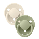 Πιπίλες Bibs® De Lux Ivory/Sage Στρογγυλή One Size, σετ των 2