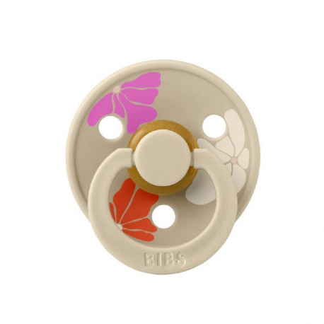 Πιπίλες Bibs® Studio Collection Morning Bloom Vanilla Στρογγυλή No2, σετ των 2