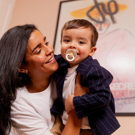 Πιπίλες Bibs® Studio Collection Pin Vanilla Στρογγυλή No2, σετ των 2