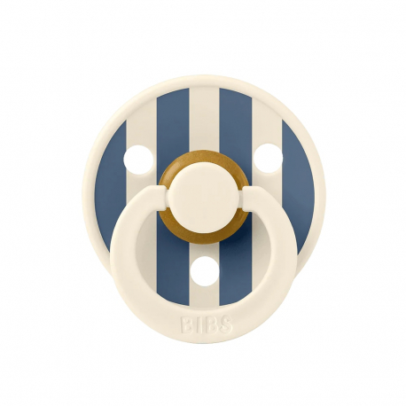 Πιπίλες Bibs® Studio Collection Pin Steel Blue Στρογγυλή No2, σετ των 2