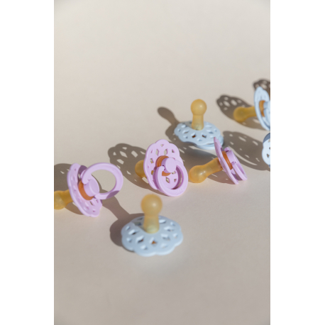 Πιπίλες Bibs® Boheme Blossom/Lilac Στρογγυλή No1, σετ των 2