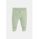 Obaibi Παντελόνι πλεκτό με ποδαράκι πράσινο για νεογέννητα