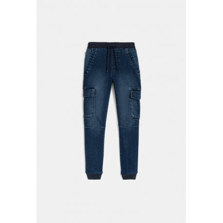 Okaidi Παντελόνι τζιν cargo σε σκούρο μπλε για αγόρια
