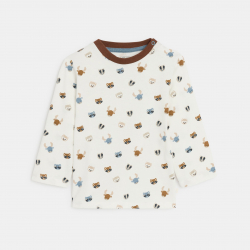 Obaibi Σαλοπέτα και μακρυμάνικη μπλούζα, καφέ για μωρά αγοράκια