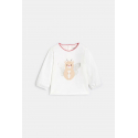 Obaibi Μπλούζα μακρυμάνικη με μοτίφ ζώα μπεζ για μωρά κοριτσάκια