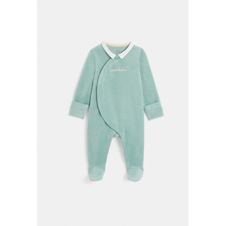 Obaibi Φορμάκι ύπνου από κοτλέ βελούδο πράσινο για μωρά αγοράκια