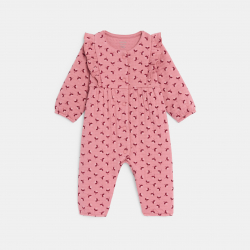 Obaibi Φόρμα ολόσωμη φλοράλ ροζ για μωρά κοριτσάκια