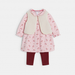 Obaibi Φόρεμα με τυπωμένα σχέδια ροζ για μωρά κοριτσάκια