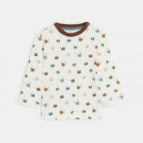 Obaibi Σαλοπέτα και μακρυμάνικη μπλούζα, καφέ για μωρά αγοράκια