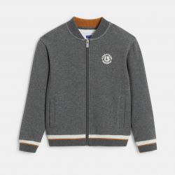 Okaidi Φούτερ teddy με φερμουάρ, γκρι για αγόρια