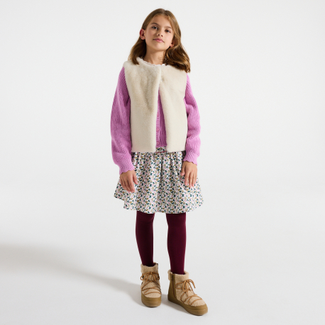 Okaidi Μπολερό από οικολογική γούνα λευκό για κορίτσια